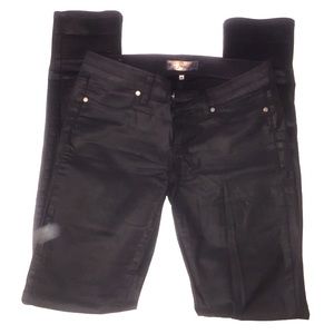 PAIGE coated skinny black jeans